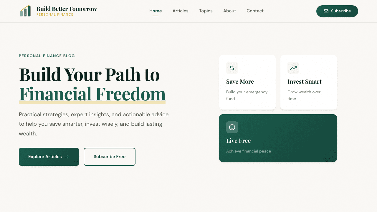 Build Better Tomorrow — Web Apps screenshot
