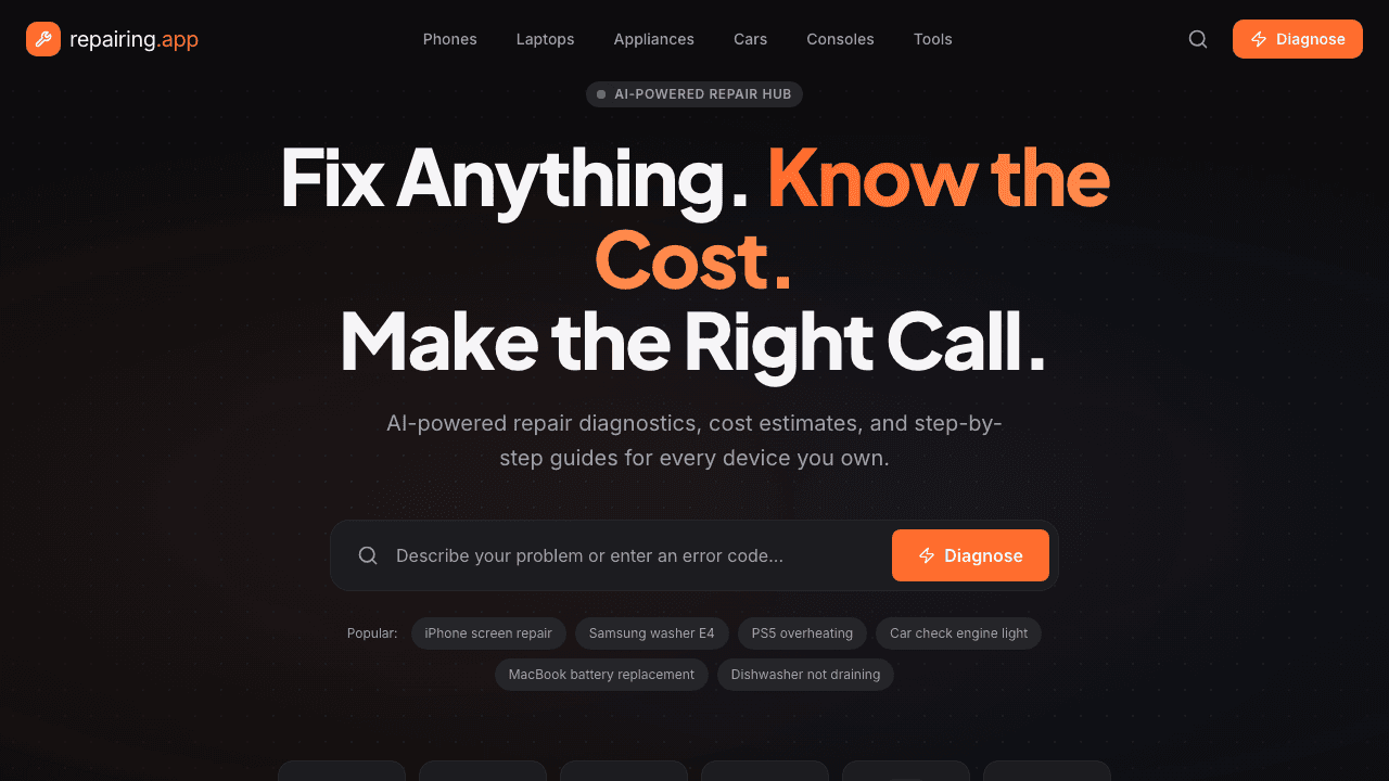 Repairing.app — AI & ML screenshot